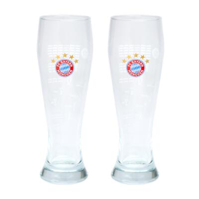 FC Bayern Weißbierglas Erfolge 2er-Set
