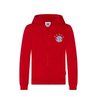 FC Bayern Kinder Zip-Hoodie Logo Rot