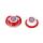 FC Bayern Schnuller Logo 6-18 Monate 2er-Set Rot/Weiß