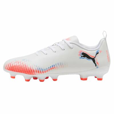 Puma Future 8 Play FG / AG Kinder Fußballschuhe weiß/schwarz/pink