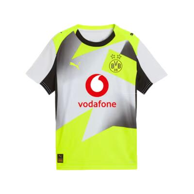 BVB Trikot Away Replica 25/26 Kinder grau/gelb