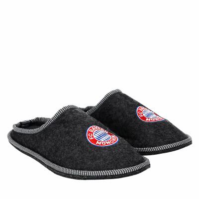 FC Bayern Filz-Pantoffeln Herren grau