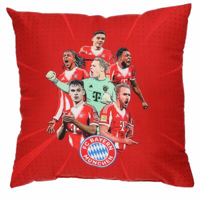 FC Bayern Kissen Player 25/26 40x40 cm rot