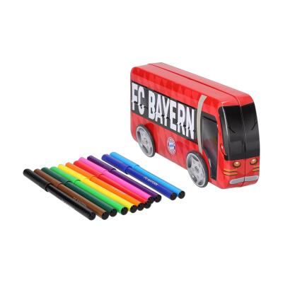 FC Bayern Kinder Stifte Geschenkset Mannschaftsbus rot
