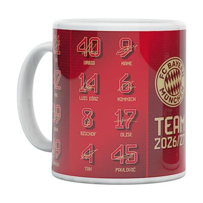 FC Bayern Tasse Signature 26/27 rot