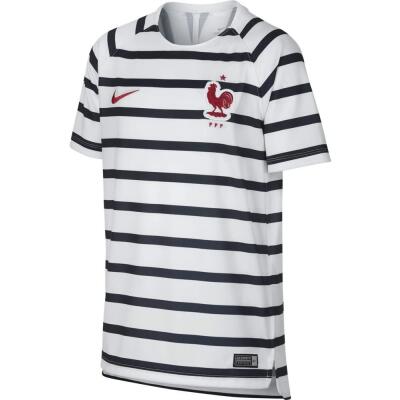 Frankreich Pre-Match Shirt Kinder Weiß/Blau Gr. M
