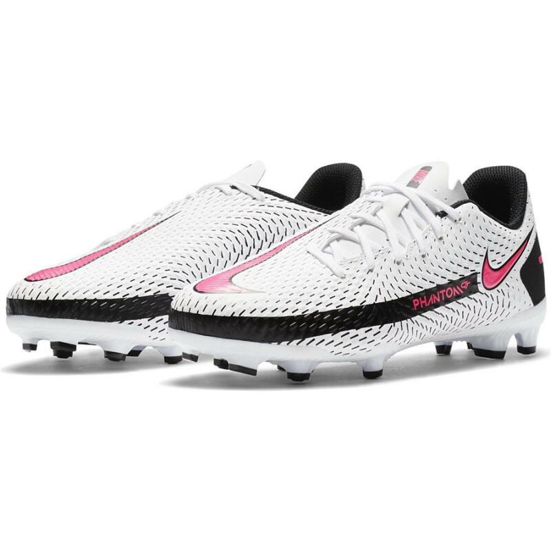 Nike Phantom GT2 Academy Dynamic Fit Junior Multi Ground Soccer Cleats - White, Red & Yellow 