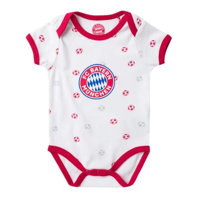 FC Bayern Baby Body Fußball Weiß Gr. 62/68