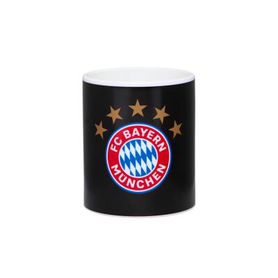 FC Bayern Tasse 5 Sterne Schwarz