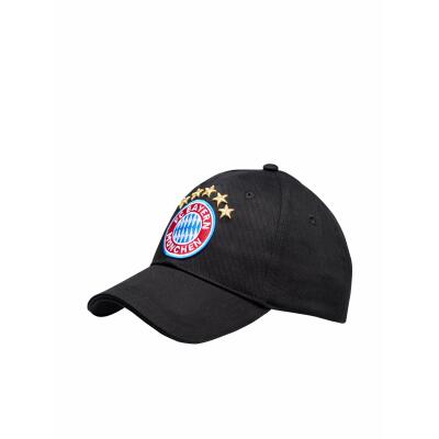 FC Bayern Baseballcap 5 Sterne Logo schwarz