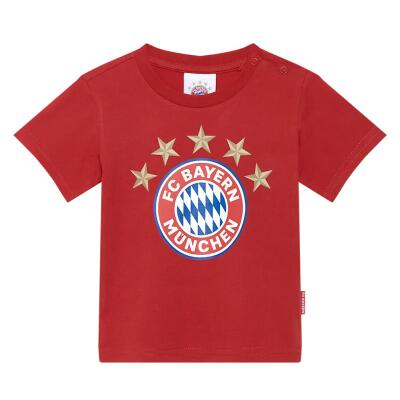 FC Bayern T-Shirt Kleinkinder 5 Sterne Logo Rot
