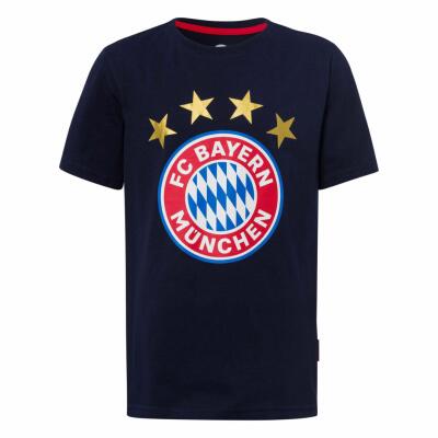 FC Bayern T-Shirt Logo Navy Kinder