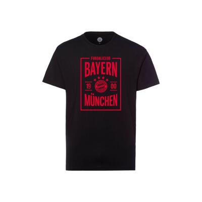 FC Bayern T-Shirt Fußballclub Kinder Schwarz Gr. 164