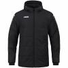 Jako Coachjacke Team mit Kapuze Schwarz