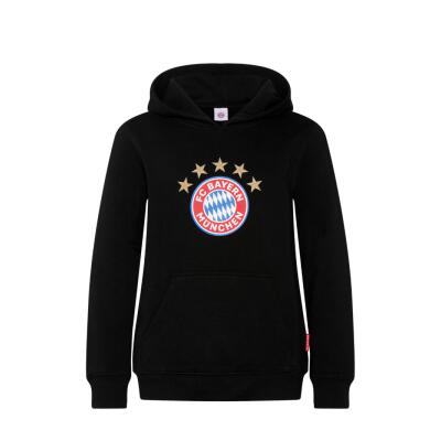 FC Bayern Hoodie Logo Schwarz Kinder