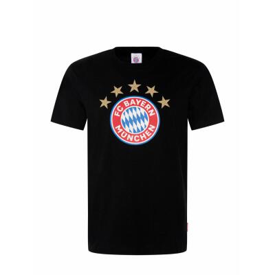 FC Bayern T-Shirt Logo Schwarz Kinder Gr. 140