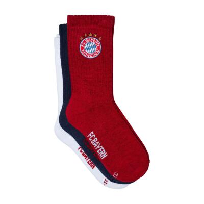 FC Bayern Crew Socken 3er-Set Kinder Gr. 27-30
