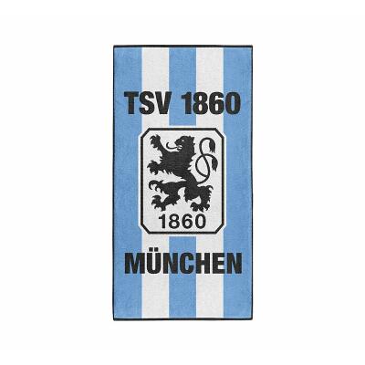 TSV 1860 München Microfaser-Duschtuch Stripes 70x140 cm
