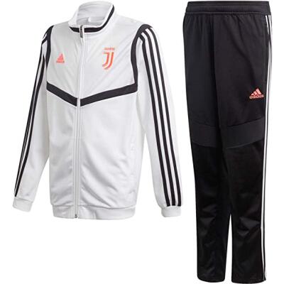 Adidas Juventus Turin PES Trainingsanzug Kinder Weiß/Schwarz Gr. 176
