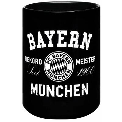 FC Bayern Tasse Rekordmeister Schwarz