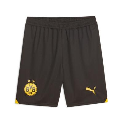 BVB Shorts Replica 23/24 Schwarz/Gelb Kinder